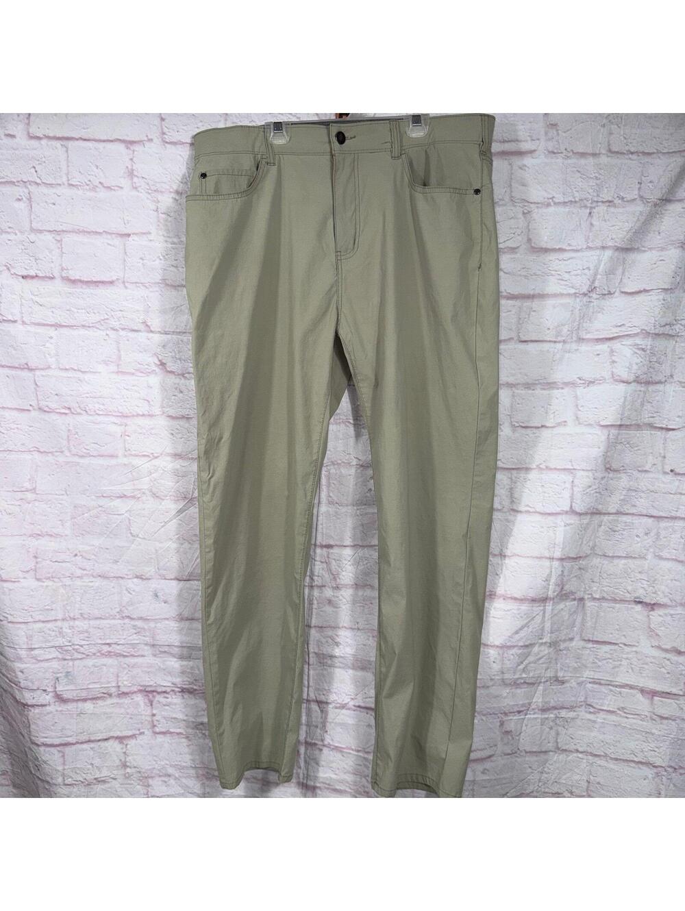 Members Mark Khaki Straight Leg Pants Mens 38x30 Casual Stretch Pants